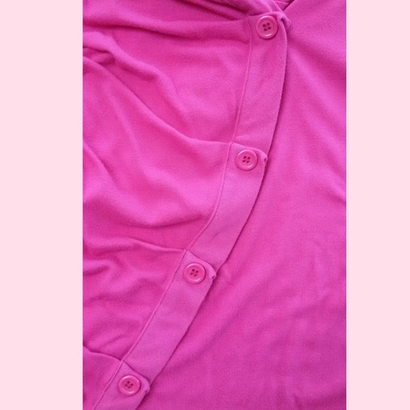 Le Chateau Hot Pink Blouse Sz L - Picture 6 of 7